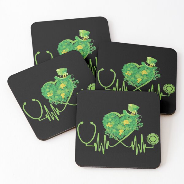 Item preview, Nurse Stethoscope Irish Shamrock St Patricks Day designed and sold by WanitaDesign.