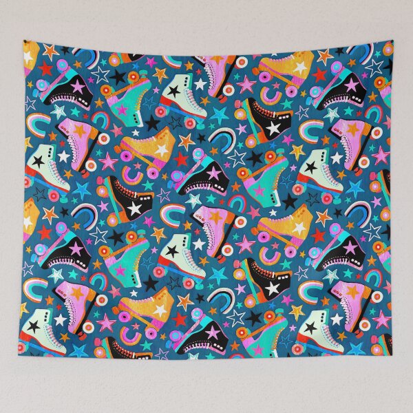 Item preview, Retro Rainbow Roller Skates and Stars designed and sold by micklyn.