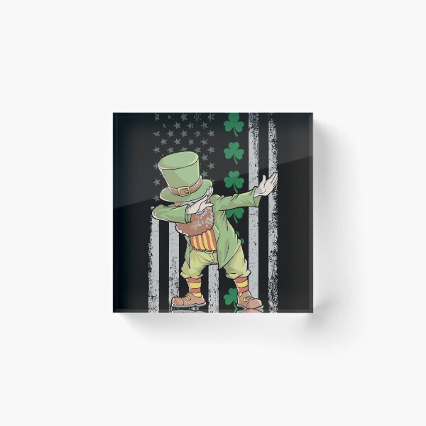 Item preview, St Patricks Day Leprechaun Irish American Flag designed and sold by IceNiceIce.