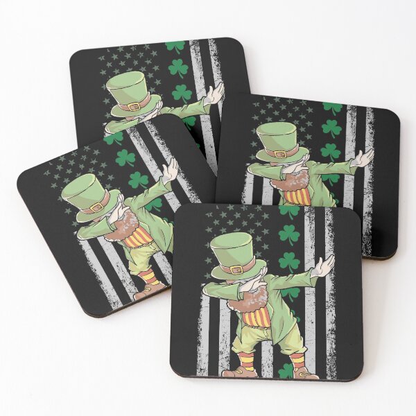 Item preview, St Patricks Day Leprechaun Irish American Flag designed and sold by IceNiceIce.