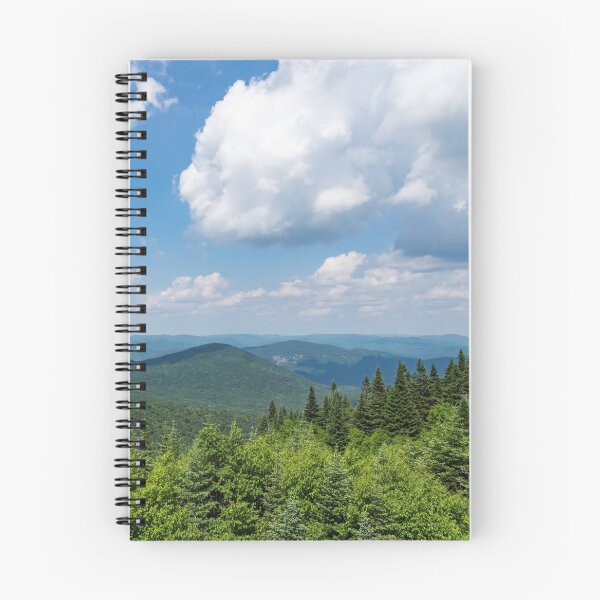 Item preview, Big Sky Country - a Heavenly Vista of Forested Mountaintops and Cottony Clouds designed and sold by Georgia Mizuleva.