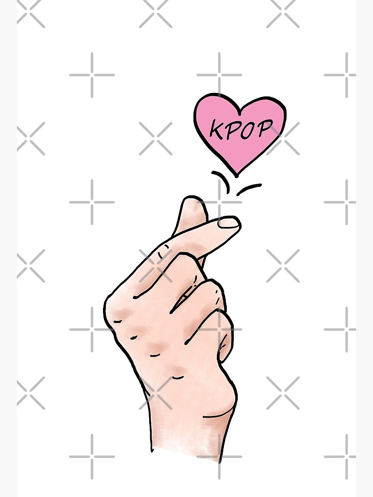 "I heart KPOP. Kpop Finger Heart. Digital painted finger hearts for all