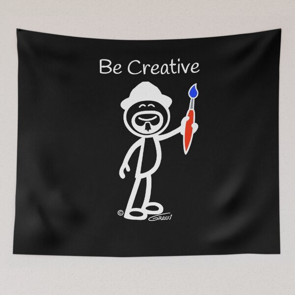 Item preview, Artist Stick Figure “Be Creative” (For Darker Clothing) designed and sold by GDGCreations.