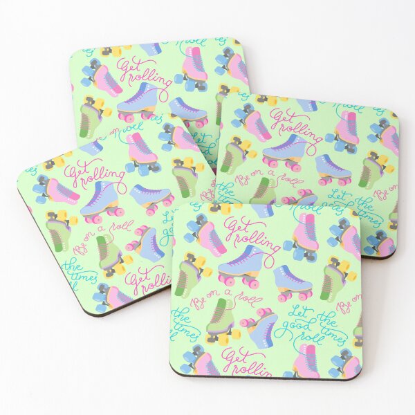 Item preview, Roller Skates Pattern (Green Background) designed and sold by illucalliart.