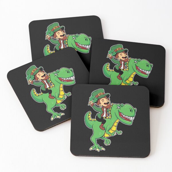 Item preview, St Patricks Day Leprechaun Riding Dinosaur Irish designed and sold by IceNiceIce.