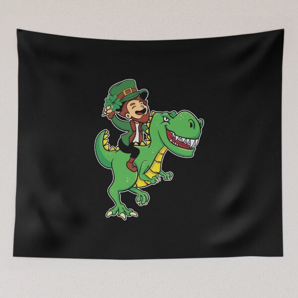 Item preview, St Patricks Day Leprechaun Riding Dinosaur Irish designed and sold by IceNiceIce.