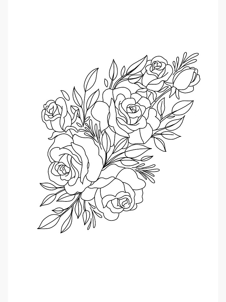 outline stencil rose tattoo drawing, realistic rose outline stencil rose  tattoo drawing, rose border drawing. - MasterBundles