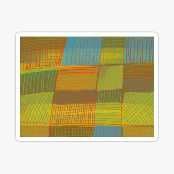Green Grid Sticker