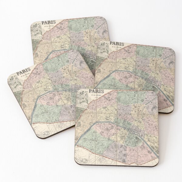 Item preview, Vintage Map - Paris et ses environs 1878 designed and sold by vintagerepros.