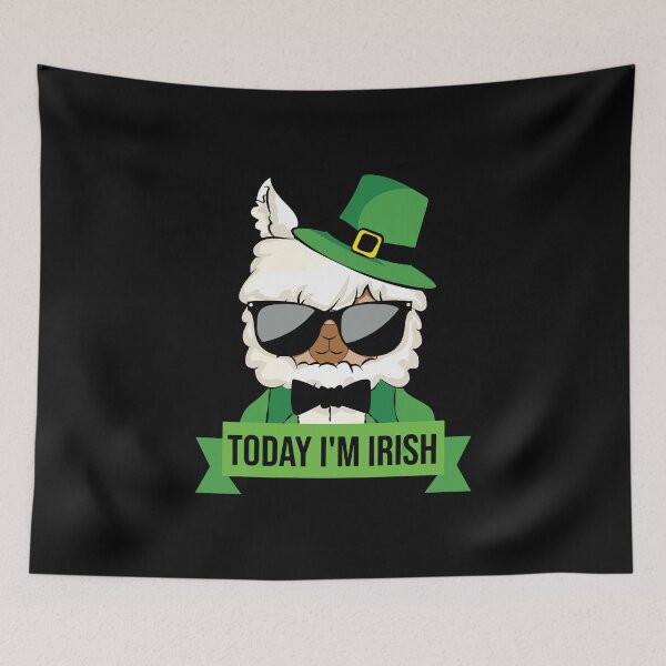 Item preview, St Patricks Day Llama Llama Says Today I'm Irish designed and sold by IceNiceIce.