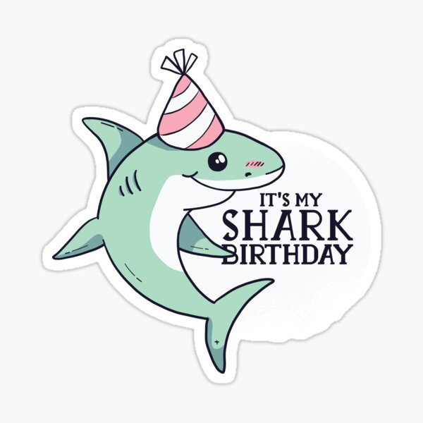 &ldquo;Baby shark birthday party&rdquo; Sticker by DerSenat | Redbubble