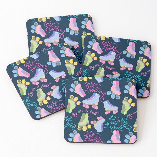 Item preview, Roller Skates Pattern (Navy Background) designed and sold by illucalliart.