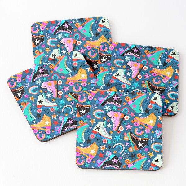 Item preview, Retro Rainbow Roller Skates and Stars designed and sold by micklyn.