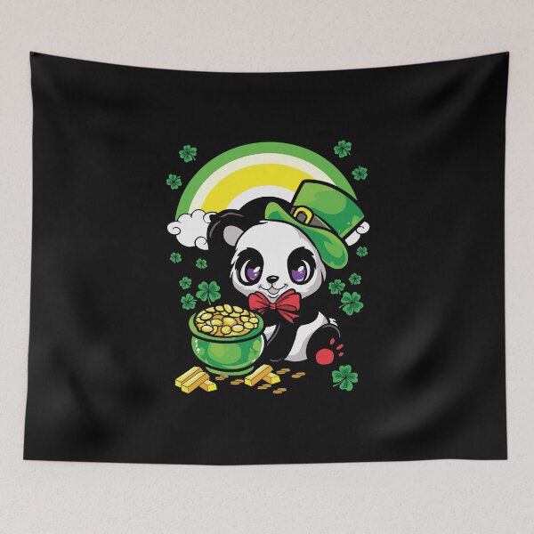 Item preview, Panda Leprechaun St Patricks Day Shamrock St Pattys Day designed and sold by WanitaDesign.