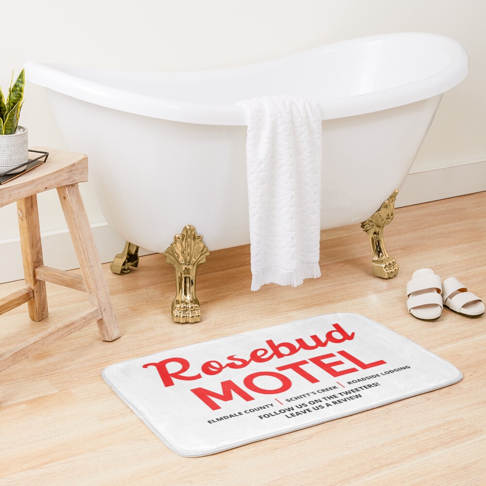 Schitt's Creek Rosebud Motel Logo Bath Mat