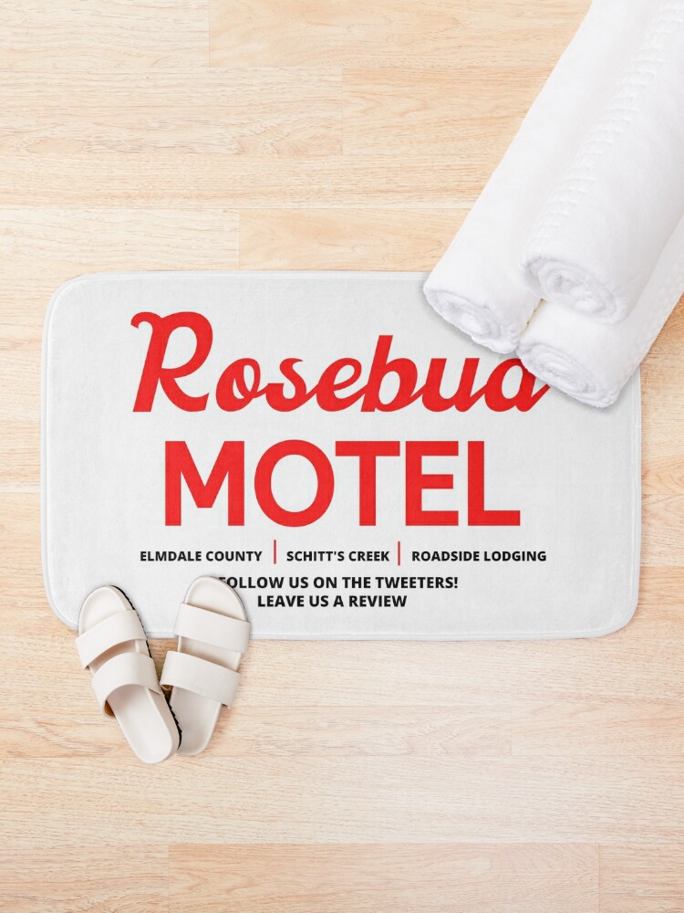 Alternate view of Schitt's Creek Rosebud Motel Logo Bath Mat