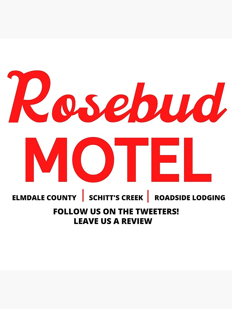 Download Schitt S Creek Rosebud Motel Logo Art Board Print By Litwordsinc Redbubble