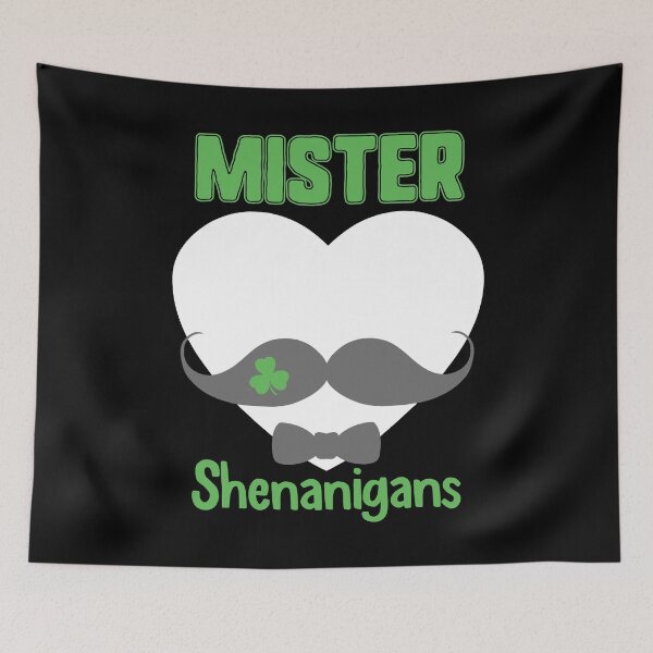 Item preview, St Patricks Day Mustache Mister Shenanigans Irish Shamrock designed and sold by IceNiceIce.