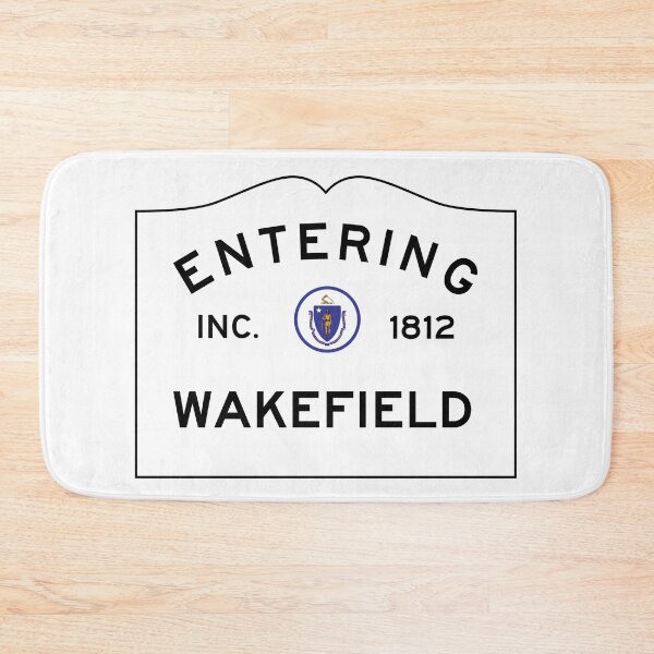 Artikelvorschau, Betreten von Wakefield Massachusetts - Commonwealth of Massachusetts Road Sign entworfen und verkauft von NewNomads.