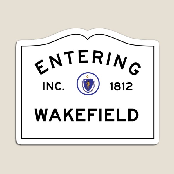 Entrar en Wakefield Massachusetts - Señalización de la Mancomunidad de Massachusetts Imán