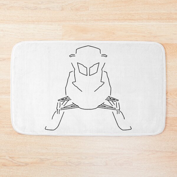 Item preview, Snowmobile outline graphic (black) designed and sold by soitwouldseem.