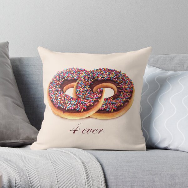Donuts 4 Ever Throw Pillow