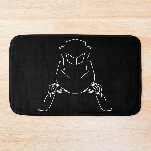 Item preview, Snowmobile outline graphic (white) designed and sold by soitwouldseem.