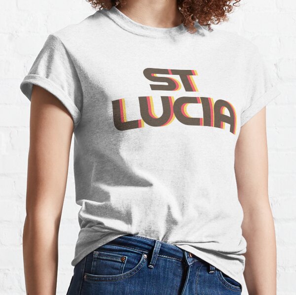 Ladies World St Lucia V-neck T-shirt Cute Now 'Til My Saint Lucian  Comes Out Womens White Short Sleeve Shirt Top S-XXL