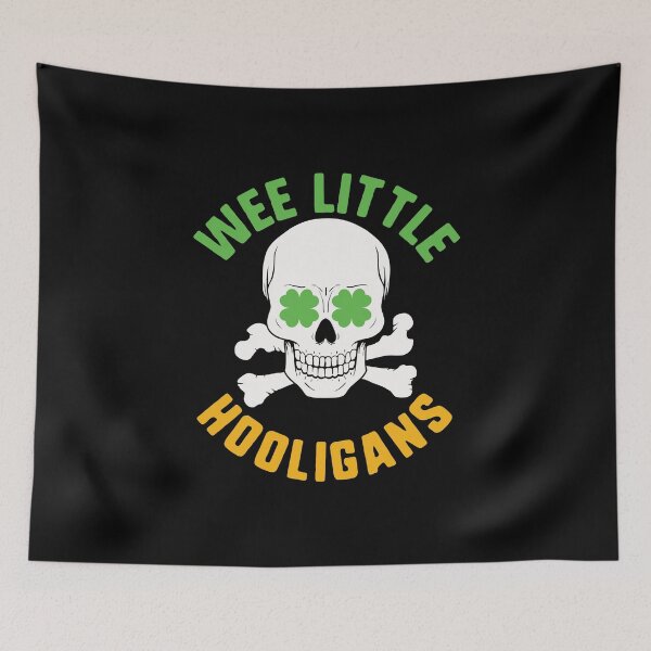 Item preview, St Patricks Day Wee Little Hooligan Skull Irish Shamrock designed and sold by BallonFlyToSky.