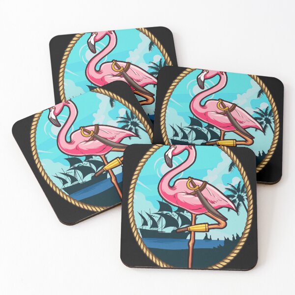 Item preview, Pink Pirate Flamingo Peg Leg Flamingo Lover designed and sold by Rzelemenz.