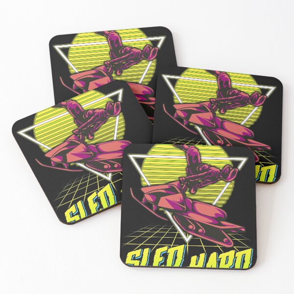 Item preview, Snowmobil Rider Gift Sled Hard Funny Snowmobile Vaporwave designed and sold by Rzelemenz.