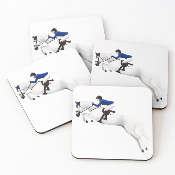 Item preview, White Warmblood Show Jumper - Equine Rampaige designed and sold by equinerampaige.