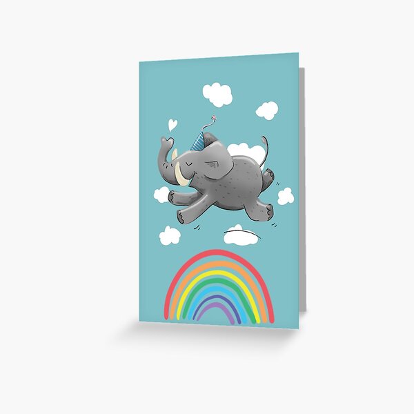 Elephant in the clouds Greeting Card