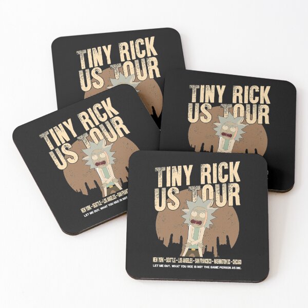 Rick and Morty Tiny Rick Rock Concert US Tour Parody Coasters (Set of 4)