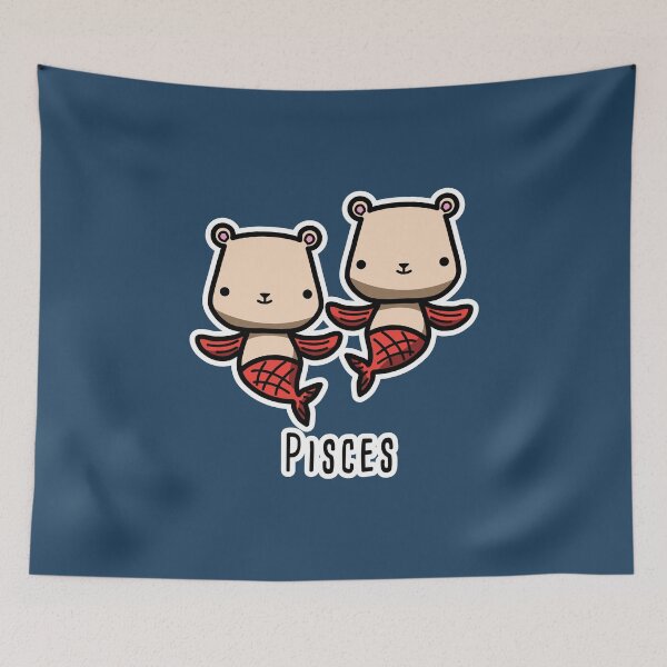Item preview, Pisces zodiac teddy bear T-shirt designed and sold by doodletales.
