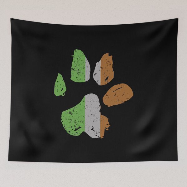 Item preview, St Patricks Day With Irish Flag Paw Funny designed and sold by BallonFlyToSky.