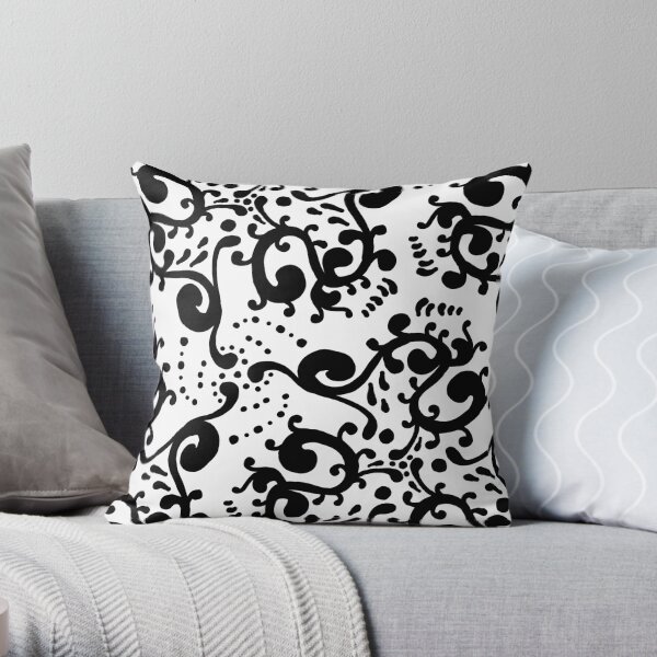 Black silhouette decoration Throw Pillow