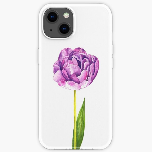 Purple Double Tulip iPhone Soft Case