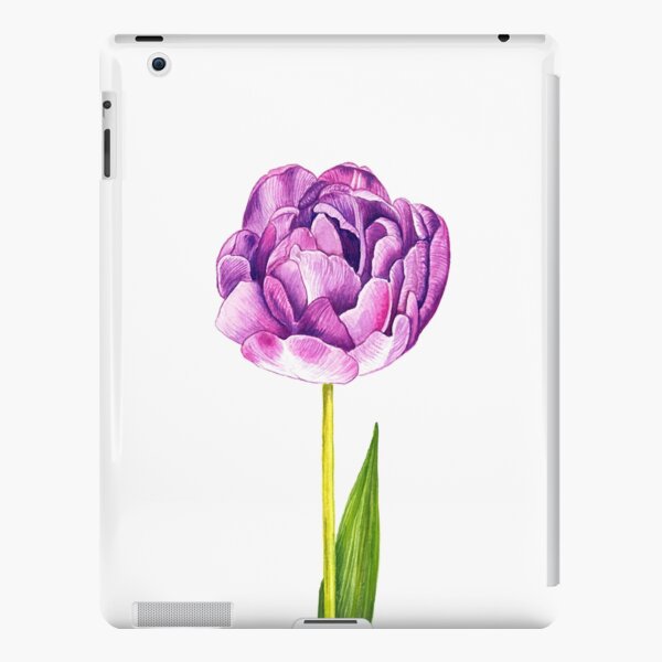 Purple Double Tulip iPad Snap Case