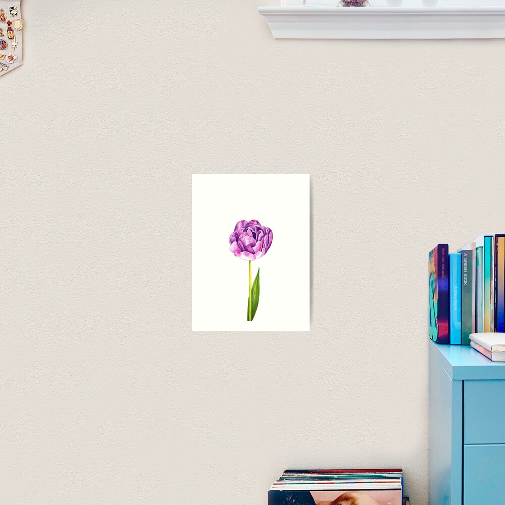 Purple Double Tulip Art Print