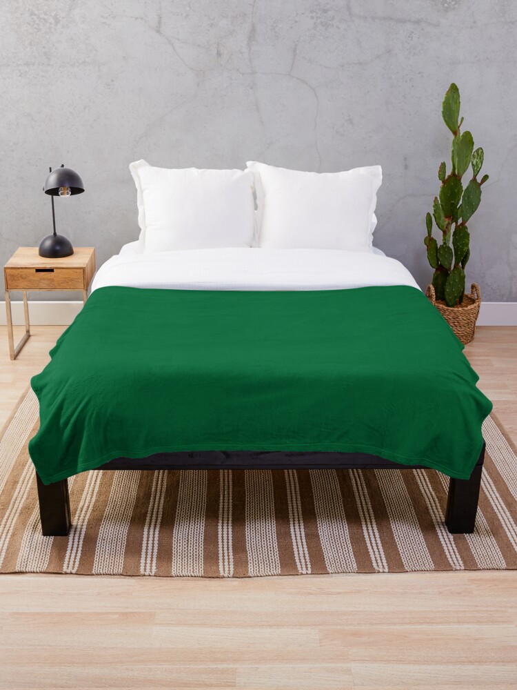 Pure Forest Green Lowest Price On Site Throw Blanket By Wizzlesemporium Redbubble