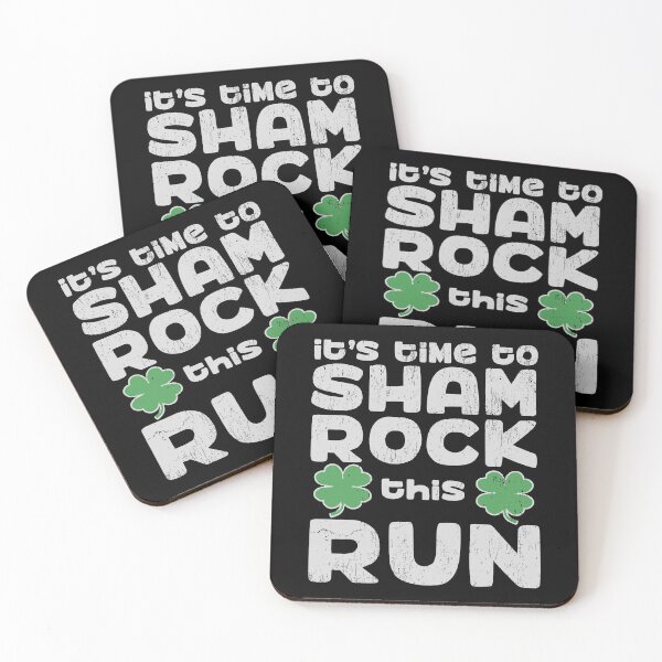 Item preview, St Patricks Time To Sham Rock This Run Buffalo Plaid Clover designed and sold by BallonFlyToSky.