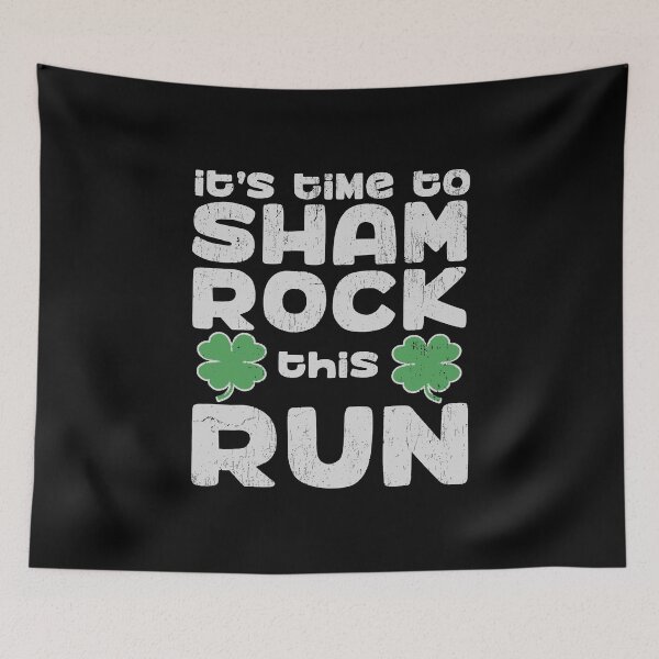 Item preview, St Patricks Time To Sham Rock This Run Buffalo Plaid Clover designed and sold by BallonFlyToSky.