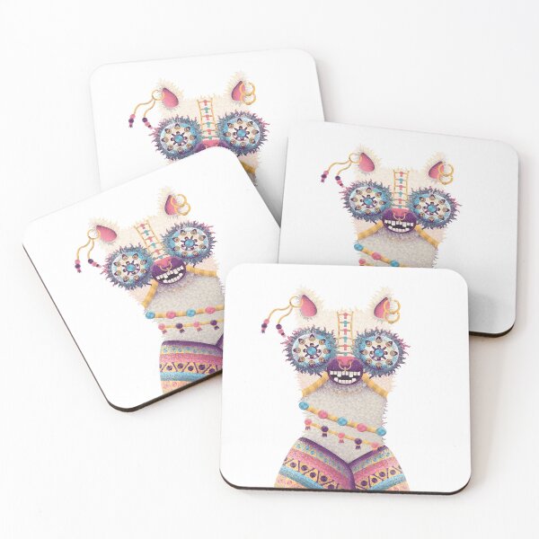 Item preview, Llama - Carnival time white designed and sold by Graciela Mendez.