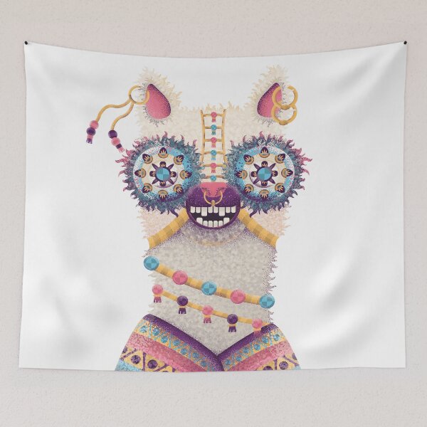Item preview, Llama - Carnival time white designed and sold by Graciela Mendez.