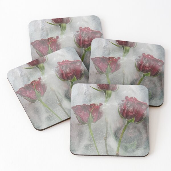 Item preview, Roses on frozen ice, romantic flowers, Red roses designed and sold by kathleenjean.