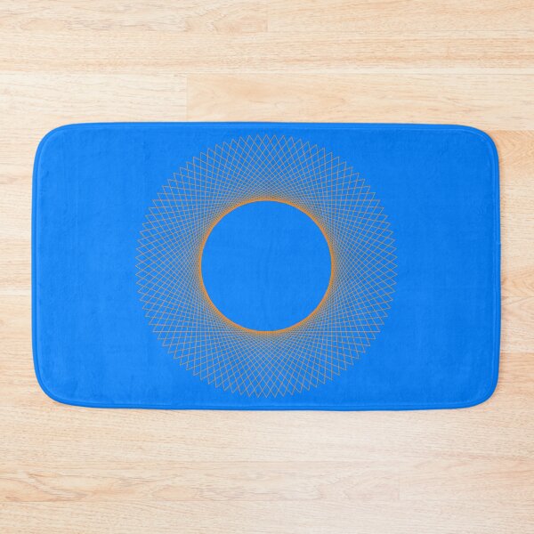 Item preview, Curve Stitching in a circle, orange on blue designed and sold by Raymond Gilford.