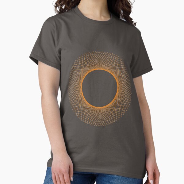 Item preview, Curve Stitching in a circle, orange on blue designed and sold by Raymond Gilford.