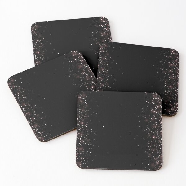 Item preview, Rose Gold Glitter Black Sparkle designed and sold by centaurdesigns.