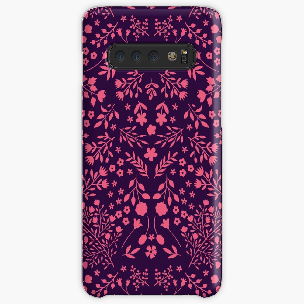 Watercolor Flowers in Pink and Purple Case & Skin for Samsung Galaxy